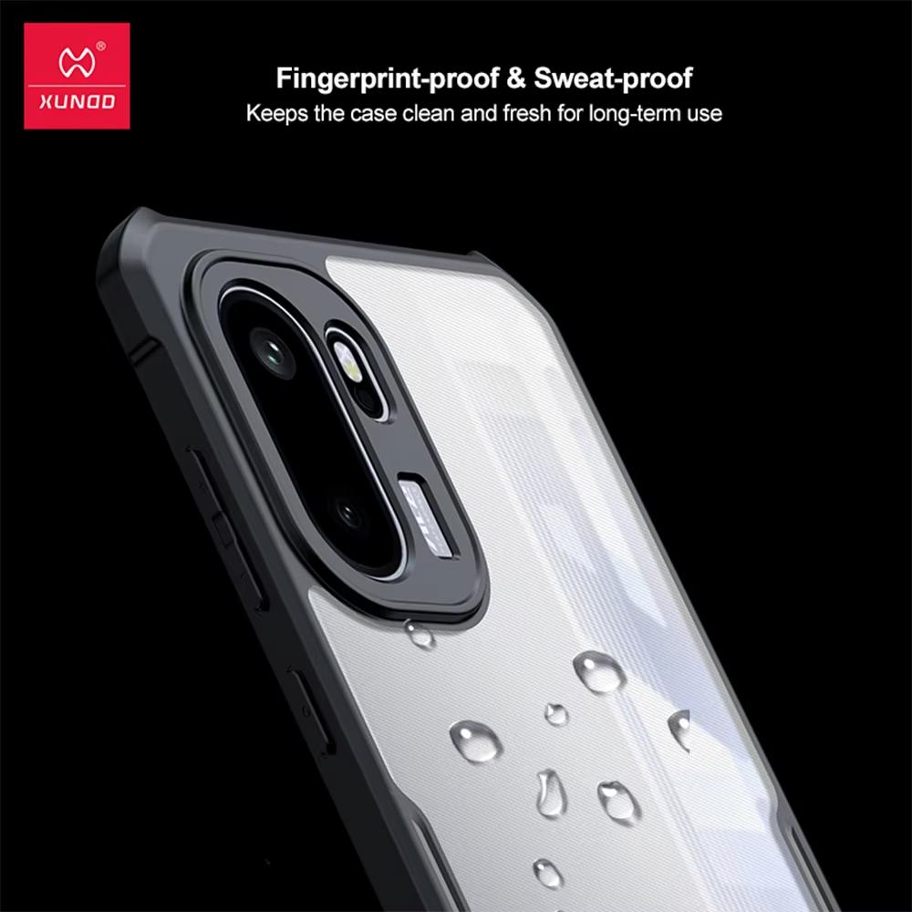XUNDD For OnePlus Ace 6 Case For One Plus Ace6 Casing Luxury Shockproof Transparent Anti Fingerprint Back Cover With Rotatable Magnetic Holder