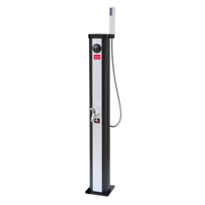 Douche solaire d'extérieur Ubbink Solaris ELITE - Réservoir 18L - Mitigeur et douchette - Ø15 x H118 cm