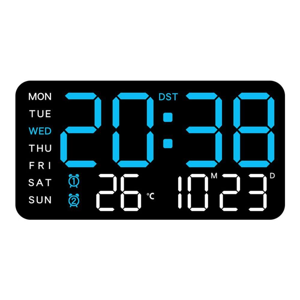 Wall-mounted Electronic Wall Clock Temperature Display Table Clock Digital LED Clocks for Bedroom