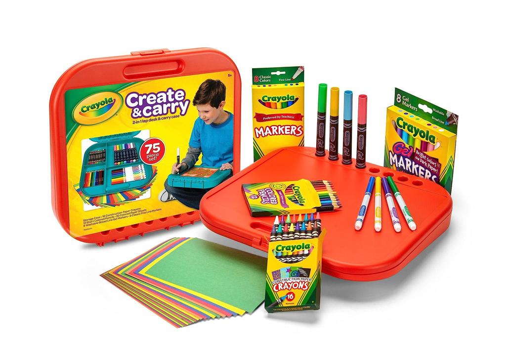 Crayola Create Carry Drawing Drawing Colored Pencils Vibrant case color is 046814 Authentic & Set Board, Crayons, Markers, - Colors. Carry random.