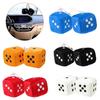 2Pcs Fuzzy Dice Dots Rear View Mirror Hanger Decoration Car Styling Ornament