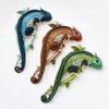 Vintage Brwon Lizard Gecko Animal Pendant Brooch Pin Rhinestone Crystal Gifts