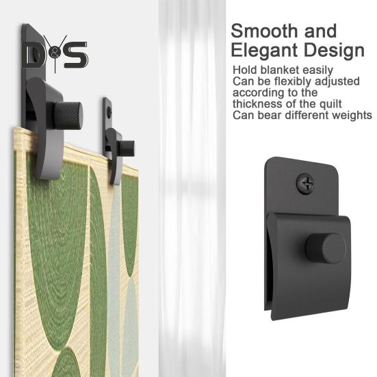 4 Pcs Tapestry Clip Metal Carpet Hanging Clips with Screws Easy Installation Wall Hangings Clip for Blankets Tapestries