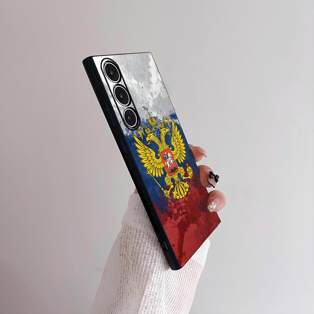 Чехол для телефона Флаг России Для Samsung серии S s21 s22 s23 s24 s25 FE Plus Ultra Мягкий ТПУ Чехол, приятный для кожи