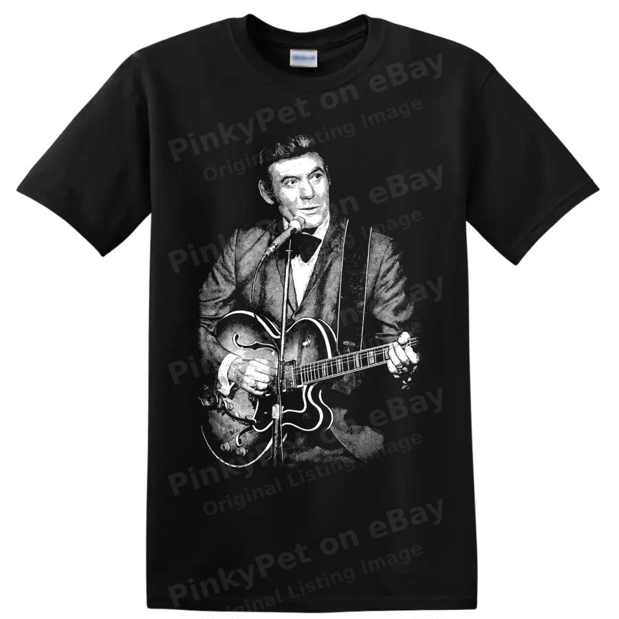 Carl Perkins Rockabilly Guitarist Portrait T Shirt Vintage Music Fan Tee Art
