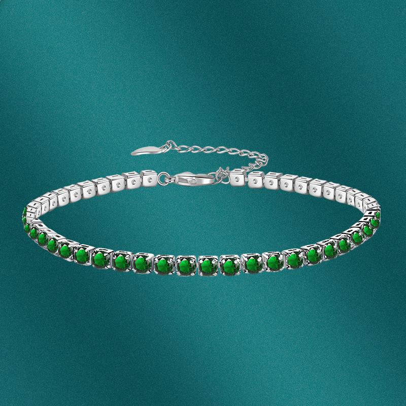 New Full Moissanite 3MM Bracelet 925 Sterling Silver bangles Chain For Women Men Wedding Jewelry Plated 18K white gold GiftsGood product