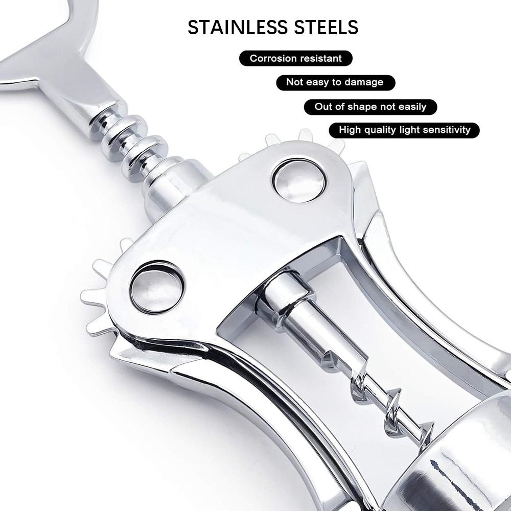 Personalized Red Wine Wine Corkscrew Bottle Opener Zinc Alloy Wing Corkscrew Multifunction Corkscrew Free Engraving