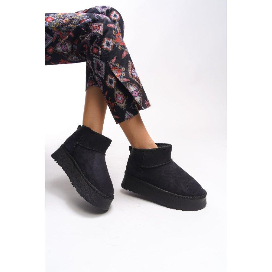 Женские замшевые повседневные ботинки на высокой подошве с подкладкой из искусственного меха