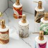 Позолоченный мраморный дозатор для мыла Креативная керамическая бутылка для эмульсии Декор для ванной комнаты Бутылка с помпой для дезинфицирующего средства для рук Шампуня