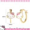 Hello Kitty Hoop Earrings In Sterling Silver and Enamel, Sanrio's Official License
