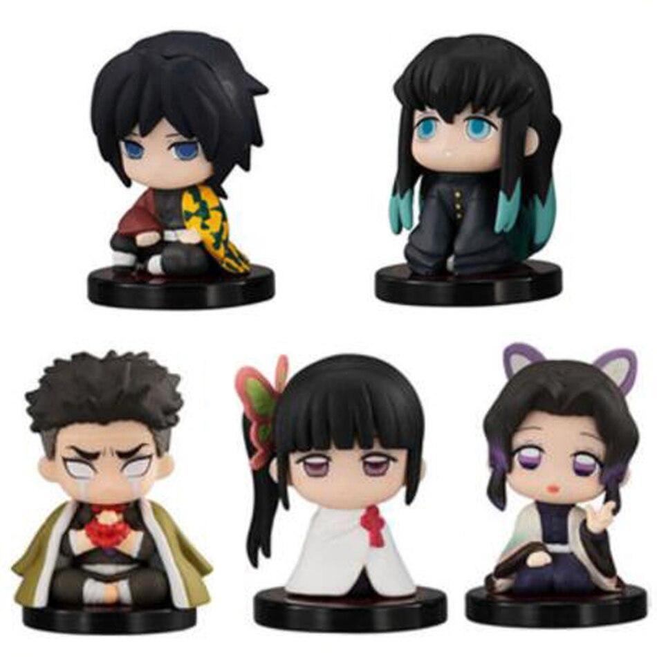 6pcs /Lot Lookup Demon Slayer Anime Figure Kimetsu No Yaiba Kamado Nezuko Kamado Tanjirou Agatsuma Zenitsu Action Figure Toys 6cm