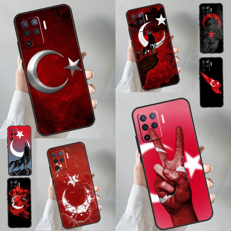 Турция Турецкий Флаг Для OPPO A79 A58 A78 A98 A15 A16 A76 A96 A17 A77 A52 A72 A5 A9 A94 A74 A57S A53S A54S Чехол