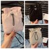 Purse Drawstring Canvas Bag Crossbody Bag Mobile Phone Bag Cute Nylon Shoulder Bag  Office Worker