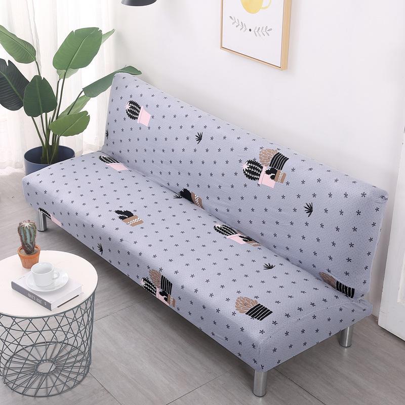 Универсальный чехол для дивана-кровати без подлокотников с принтом - многофункциональный, все включено