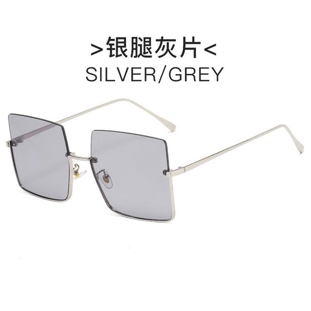 Creative Metal Frame Semi -Rimmed Uv400 Sunglasses For Women ,Streetwear Fashion Half Frame Men 'S Sunglasses Streetwear