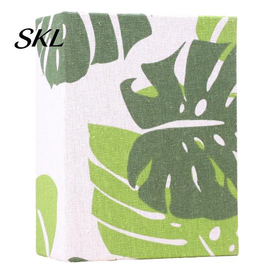 Transparent Inner Bag Photo Album Mini Printed Fabric Slip-In Album, Portable Floral Print Scrapbook with Sleeve Pages, Lightweight Cover Pocket