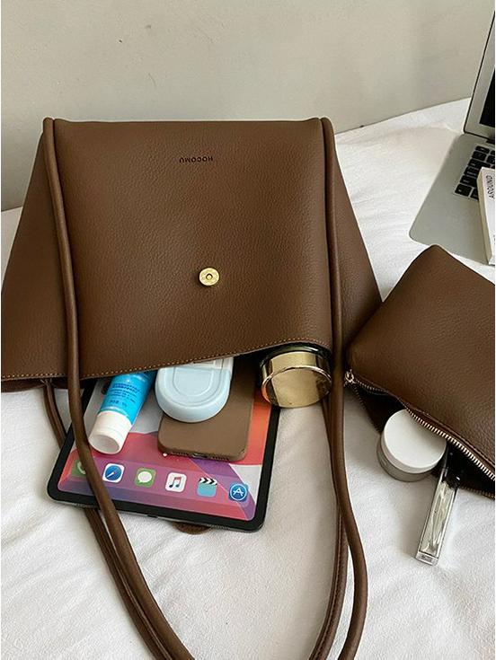 Женская вместительная ретро-сумка-тоут для поездок на работу, Зима 2025, Мягкая кожа, Высококлассная сумка через плечо