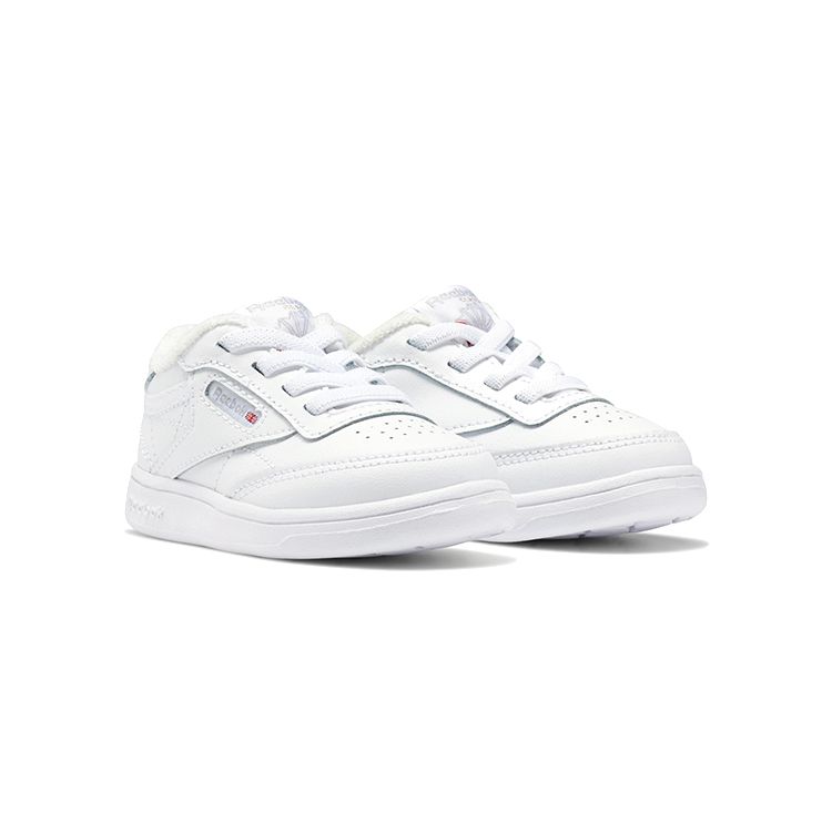 Reebok Детские кроссовки Club C Triple White для малышей, обувь белого цвета FZ2095