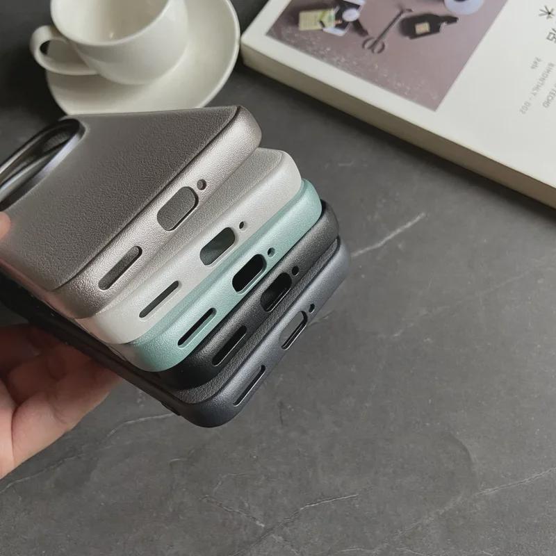 Роскошный кожаный защитный чехол от падений для Honor Magic6 Pro — простой, элегантный и профессиональный.