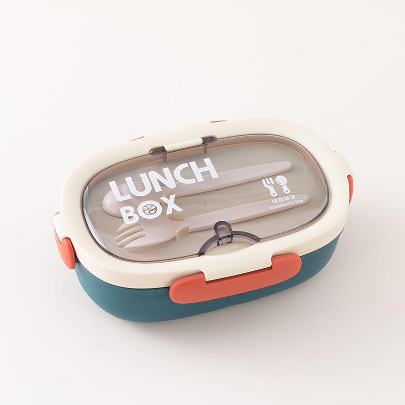 Набор ретро ланч-бокса и бутылки для воды: Ланч-бокс, безопасный для микроволновой печи и герметичный, для студентов и офисных работников