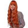 Halloween Wig Orange Small Curly Bangs Long Curly Hair Mechanism Headgear Wigs Orange Christmas Wig