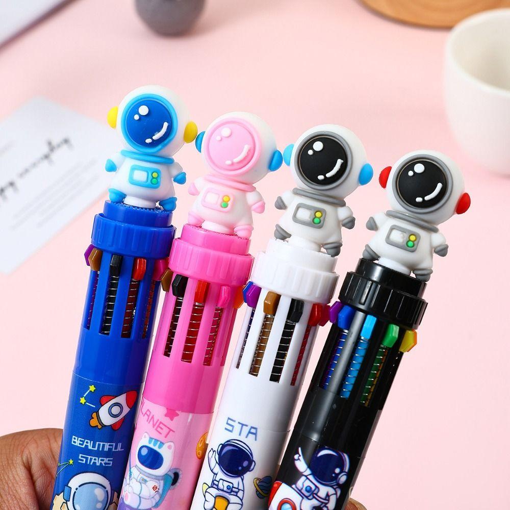 Multifunctional Astronaut Color Ballpoint Pen Quick Dry Multicolored Pen School Office