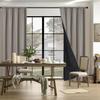 SHEIN Yafang Rod Pocket Blackout Curtains - Solid Color, Insulated, Sun Protection for Living Room & Balcony.