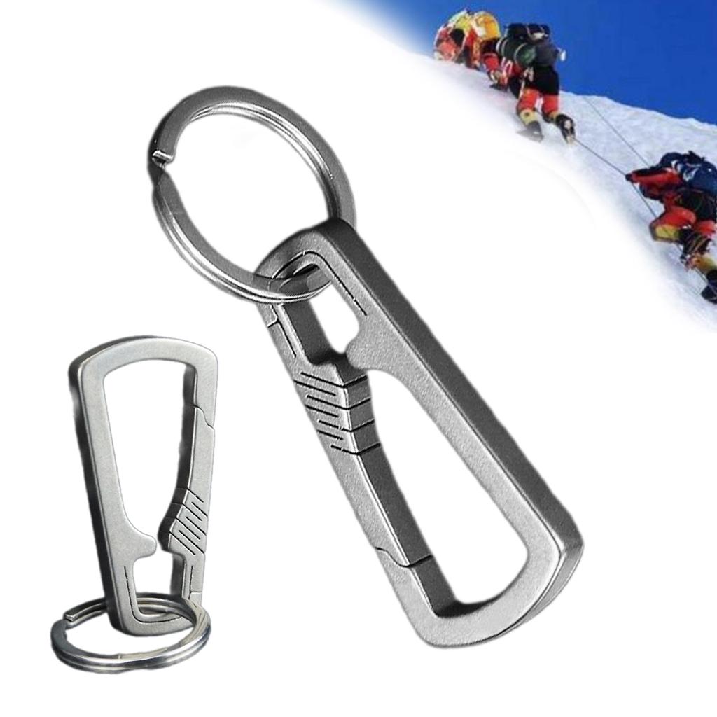 Titanium Alloy Carabiner Keys Clip Outdoor Keychain Quick Release Buckle Keys Ring Climbing Hook EDC Outdoor Tool