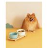 1800ML Ceramic Small Dog Food Water Bowl Elevated Cat Large Capacity Double Feeding Bowls with Wooden Stand Pet Drink Eat Feeder
