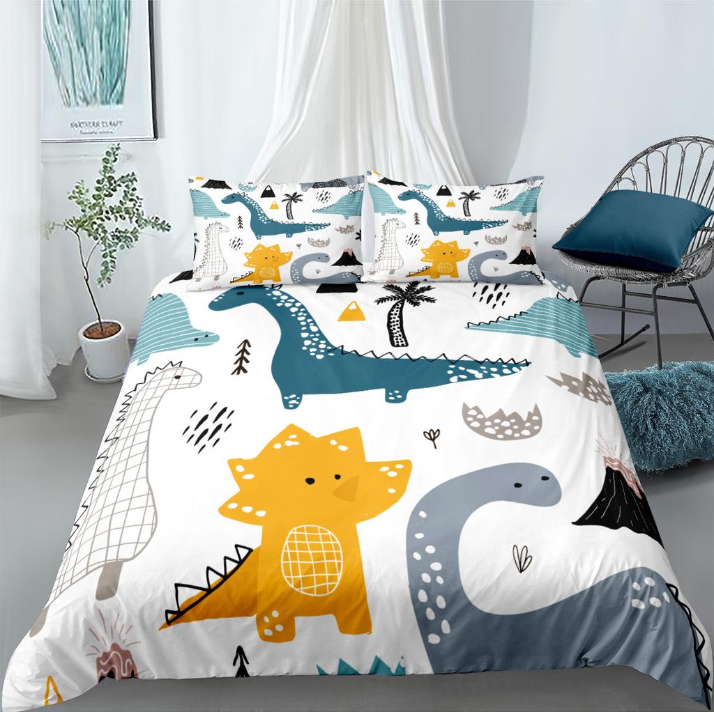 Комплект пододеяльника Мультяшный Детский Пододеяльник 3D Цифровая Печать Набор из Трех Предметов