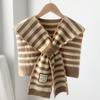 Korean Style Wool Knitted Warm Shawl Winter Blouse Shoulder Fake Collar Cloak Knitted Scarf Houndstooth Neck Scarf