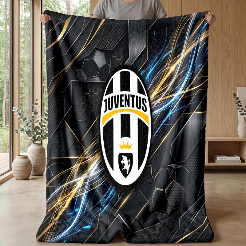 Juventus FC Theme blanket Soft Flannel Blanket Plush Throw Blanket Cozy Sofa Bed Blanket for Home Decor