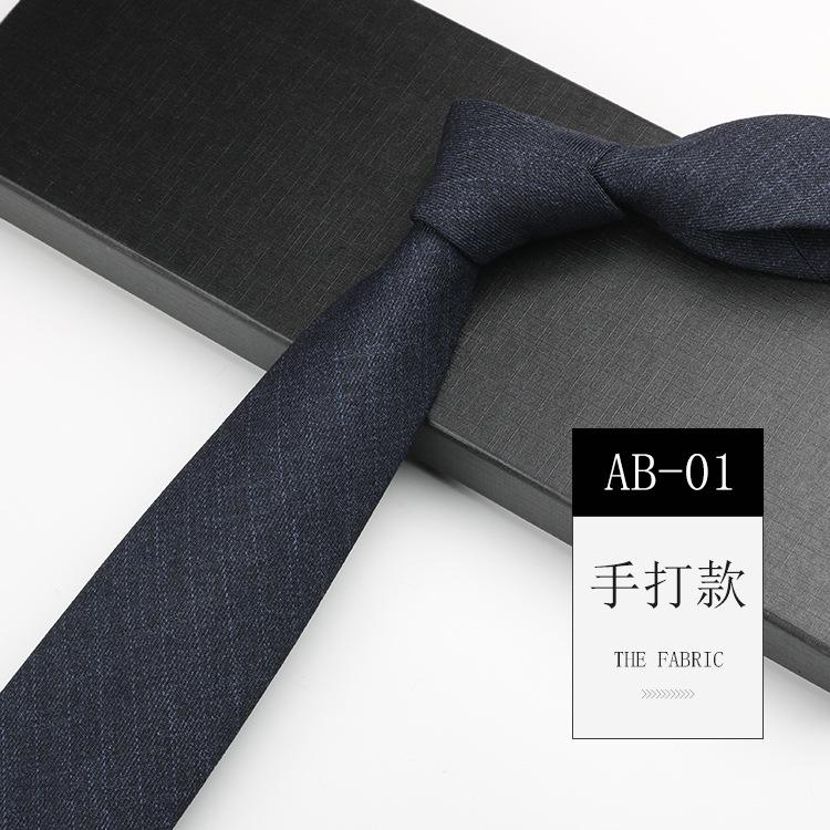 Men'S Tie Easy-Pull Zipper Dress Wedding British Style Blue Gray Knot-Free Hand Tie
