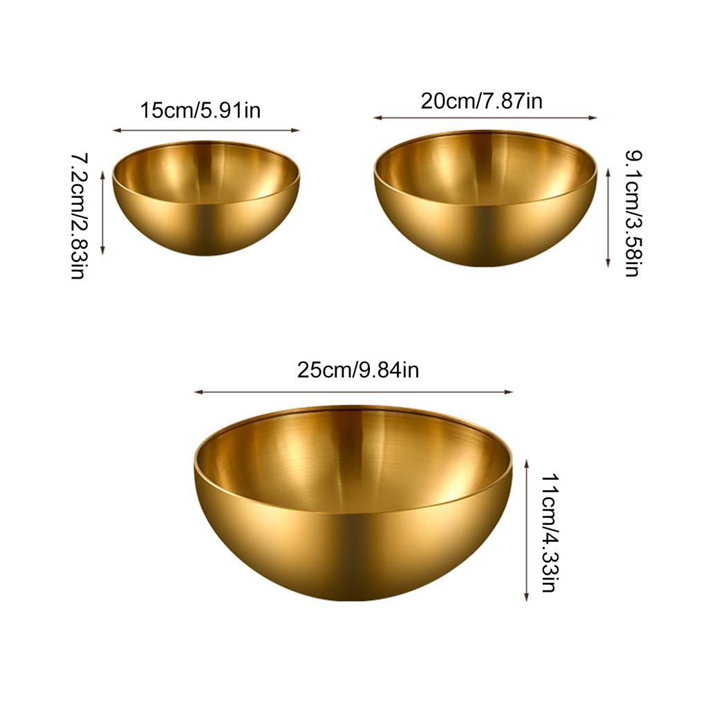 Easy Cleaning Bowl Salad Bowl Mixing Bowl Stainless Steel Texture Suitable for Home Dining and Outdoor Picnics Use