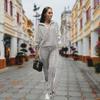 2023 European & American Sequin Women's Casual Long Sleeve Jacket and Trousers Set