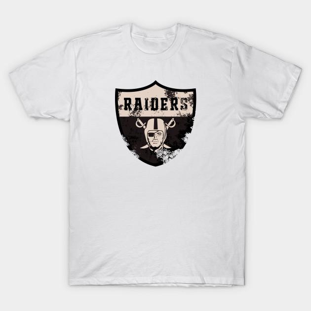 Азиатский размер Мужская черная футболка с принтом Винтажная Oakland Raiders 02 - Stilldark Без вырезания Термотрансферный принт Хлопковая футболка