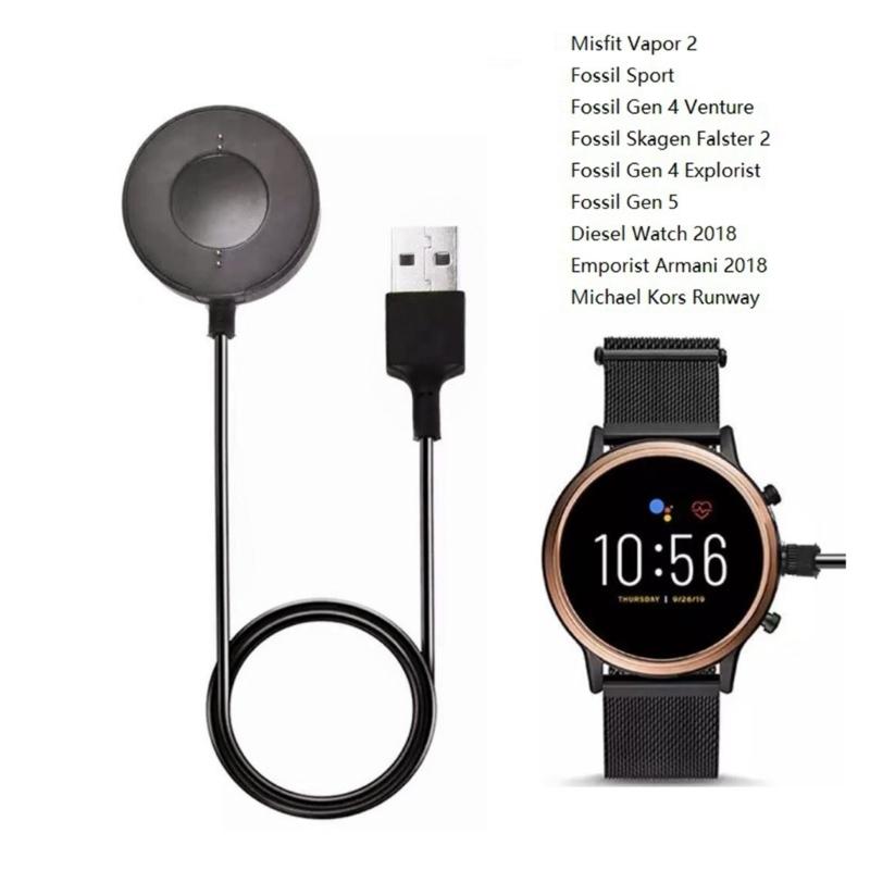 1M USB Magnetic Fast Charge Charger Dock For Fossil Gen 6 / Fossil Gen 4 / Fossil Gen 5 Smart Watch Charging Cable