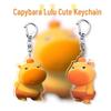 Акриловый брелок-эмодзи с детенышем капибары Лулу - Милый мультяшный шарм для рюкзака