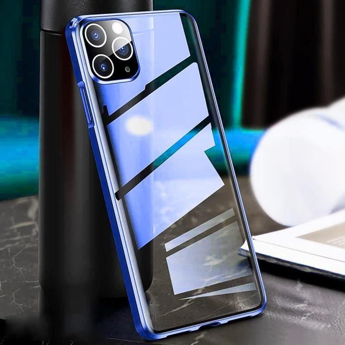 Coque de protection - E.F.CONNECTION - pour iPhone 13 Pro - Verre trempé - Anti-choc - Bleu