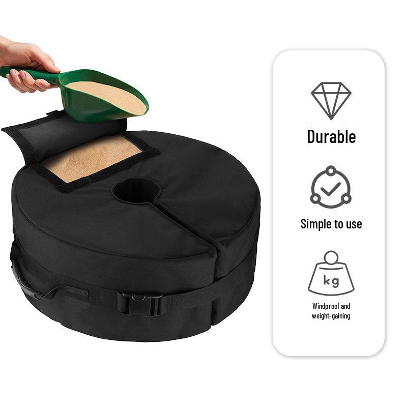 Portable Outdoor Umbrella Base Sandbag - Round & Stabilizing Tent Weight