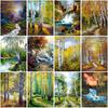 DIY Landscape 5D Diamond Painting Full Round Drill Scenic Diamond Embroidery Cross Stitch Mosaic Kits Resin Wall Art Home Decor