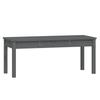 VidaXL Banc de jardin gris 109x44x45 cm bois massif de pin 824006