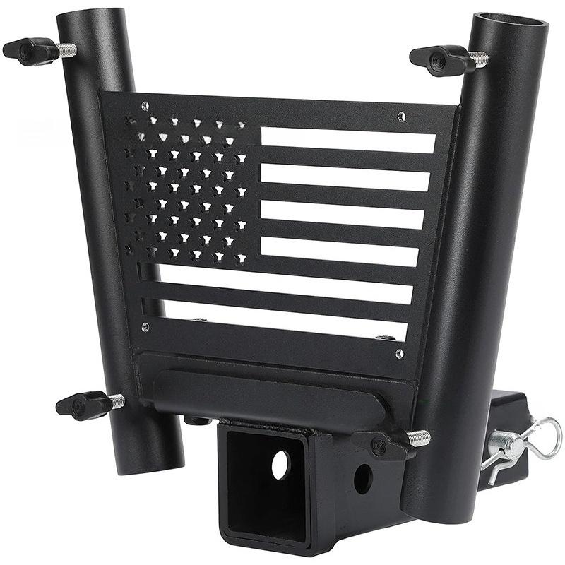 For Universal SUV Jeep Truck 2 Inch Receiver Hitch Mount Extended Flag Pole Holder Tow Rear Bracket Accessory Off Road ATV UTV