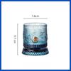 Rotating Whiskey Glass 245ml Embossed Crystal Tumbler Wine Cocktail Spirits Cup Stress Relief Spinning Rocks Glass