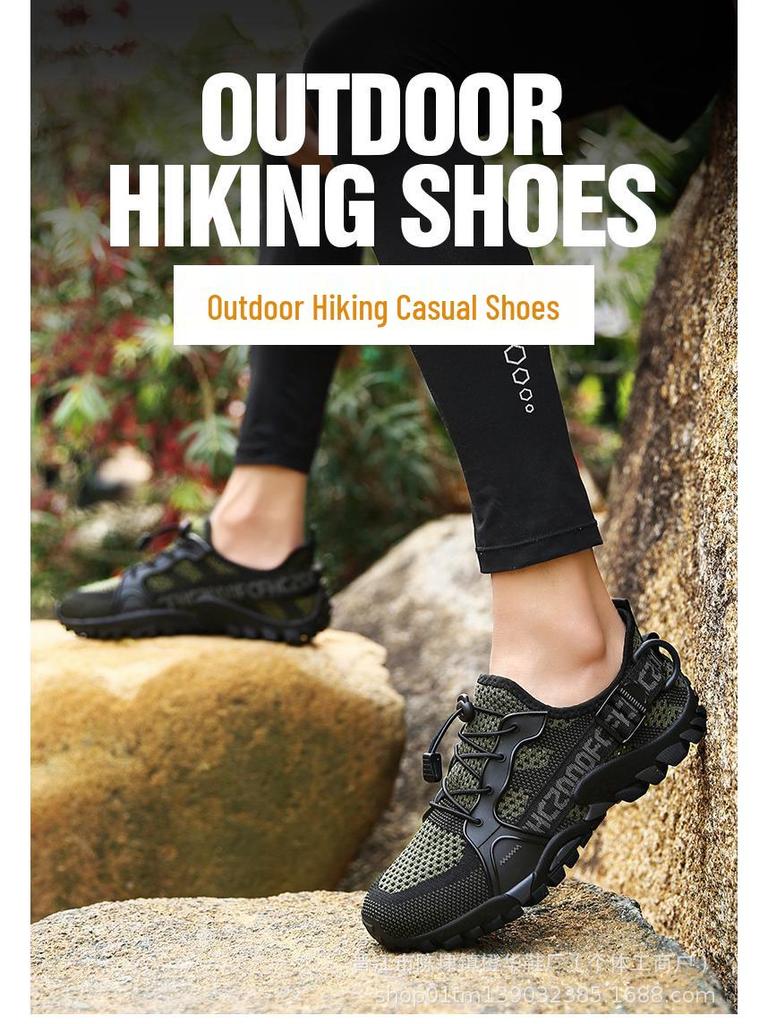 New High-Demand Quick-Dry Mesh Outsole Mountaineering Shoes - Comfortable, Non-Abrasive for Camping, Hiking, Trekking, and Wading Adventures