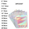 20 Pcs Pack Aluminum Foil Self Seal Storage Reclosable Pouches Zipper Packaging Bag