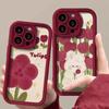 Чехол для iPhone с рисунком Тюльпан Кролик Яблоко для 12/13/14/15Pro/16ProMax/17