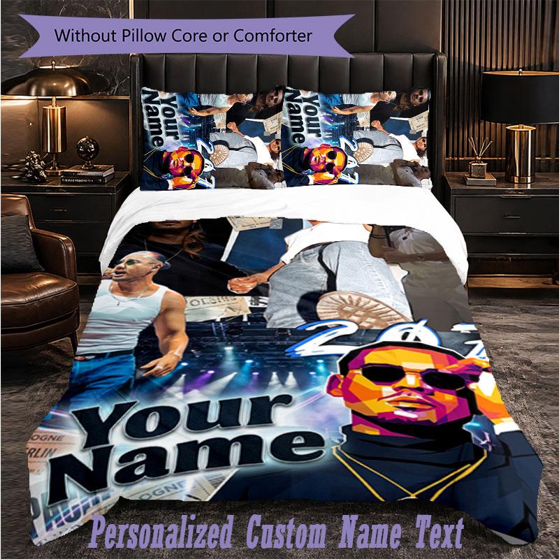 Personalized 3Pcs Bedding SetApache 207 Custom Text Duvet Cover Pillowcase Set Bedroom Gift