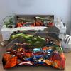 Superheroes on fiery background. Bedding sets Duvet cover sets Duvet covers Pillowcases(1 * Duvet Cover 2 * Pillowcases without duvet insert)