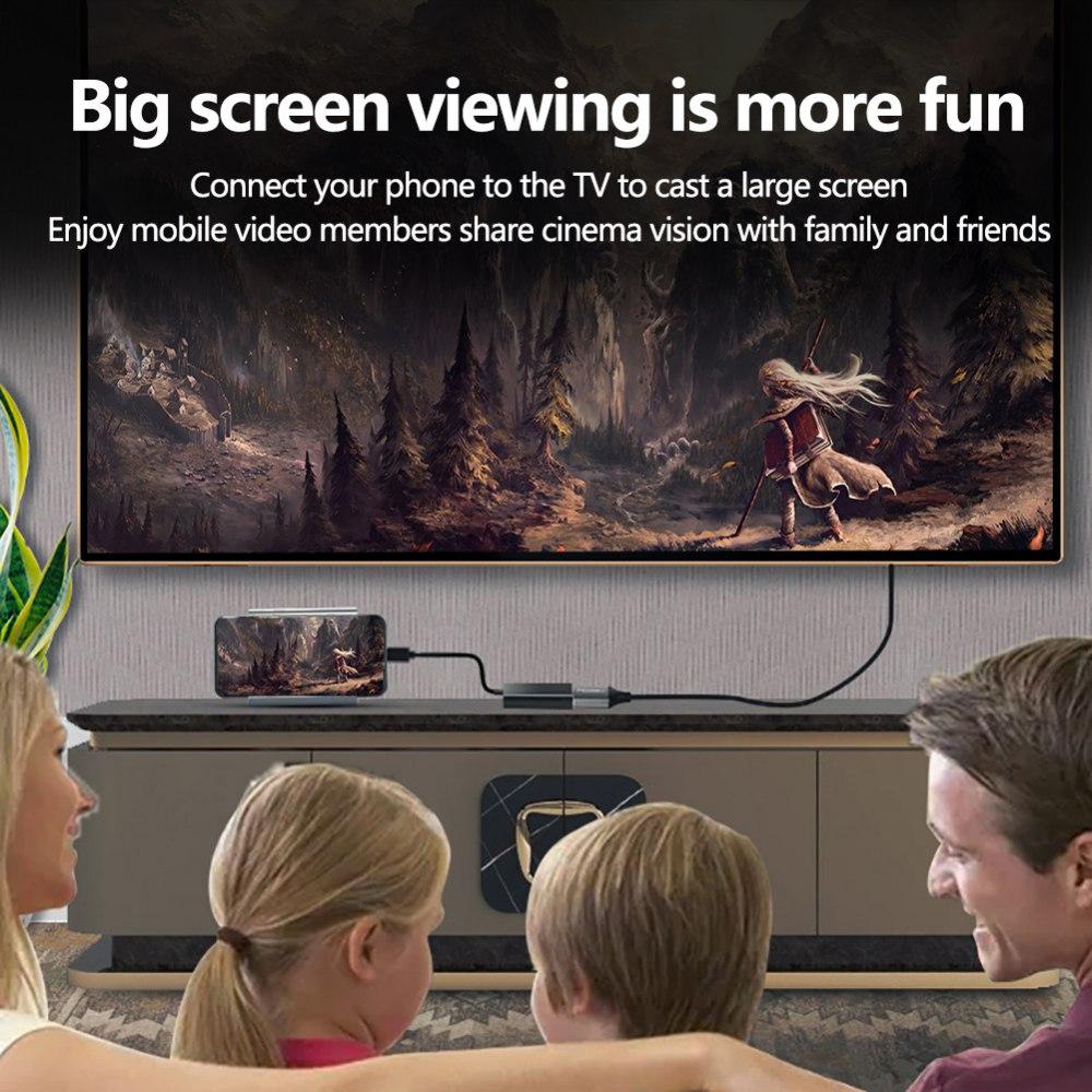 USB C To HDMI Adapter, USB 3.1 Type-C To HDMI Cable Adapter, 4K HD TV And Projection Video Converter For Samsung S8/S8+S9/S9+, Huawei, MacBook